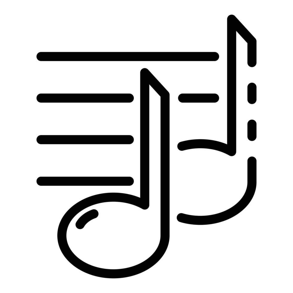 Symbol für musikalisches Personal, Umrissstil vektor