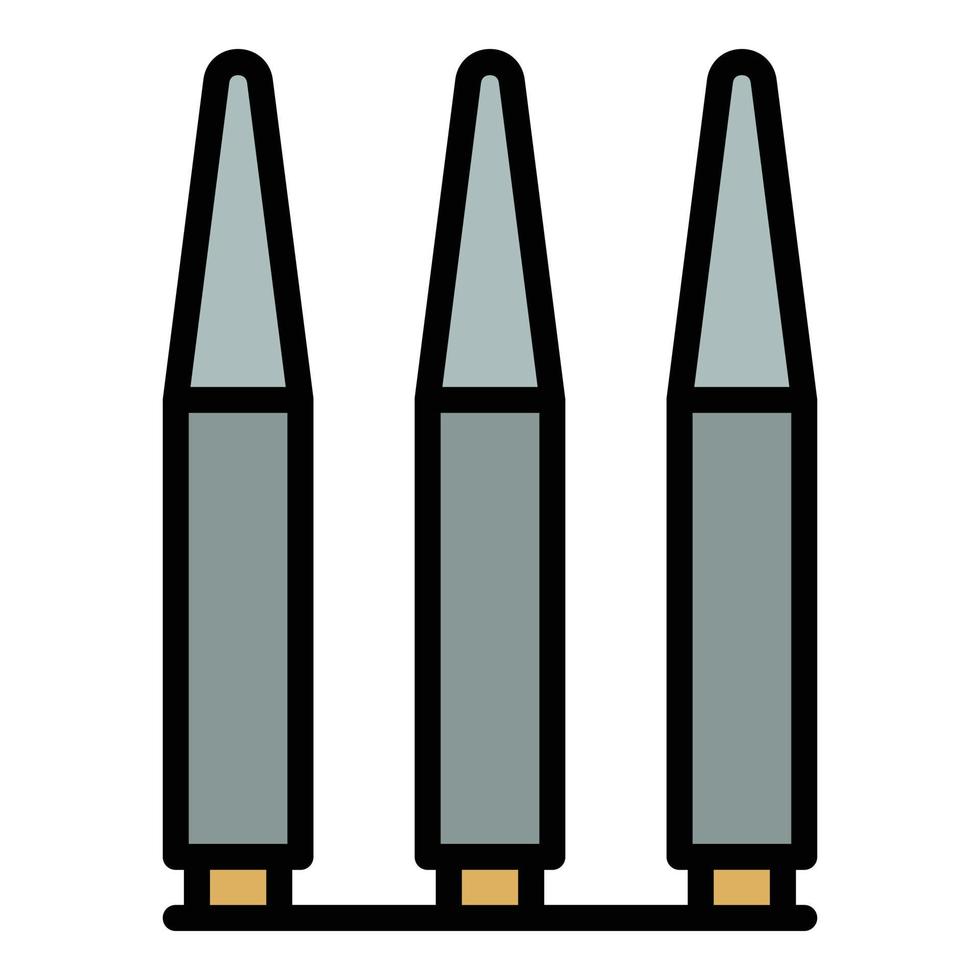 pistol kula ikon Färg översikt vektor