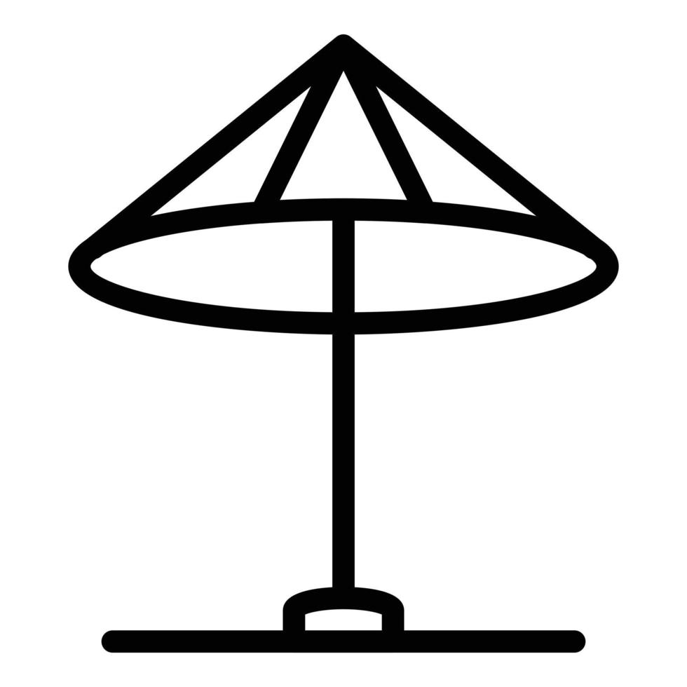 Sonnenschirm Symbol Umriss Vektor. meer sonne sonnenschirm vektor