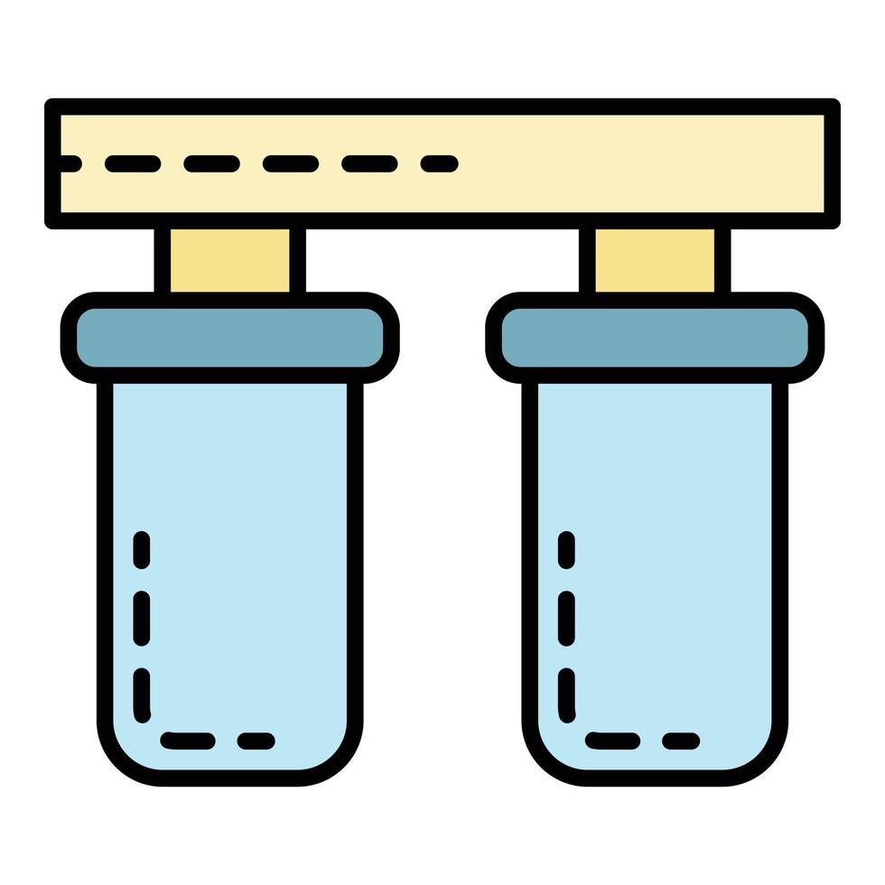 Patrone Wasserfiltration Symbol Farbe Umriss Vektor