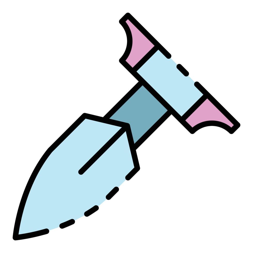 dykning kniv verktyg ikon Färg översikt vektor