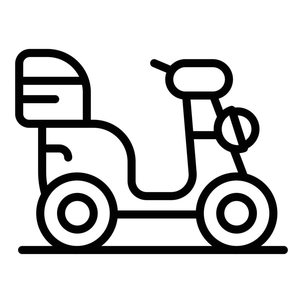 Lieferung Motorrad Symbol Umriss Vektor. Roller Kurier vektor