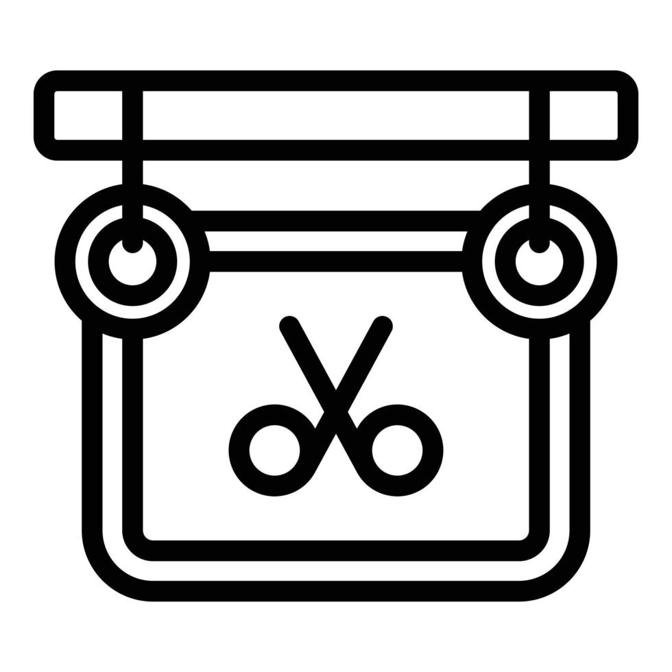 Barbershop-Symbol Umrissvektor. Friseurgeschäft vektor