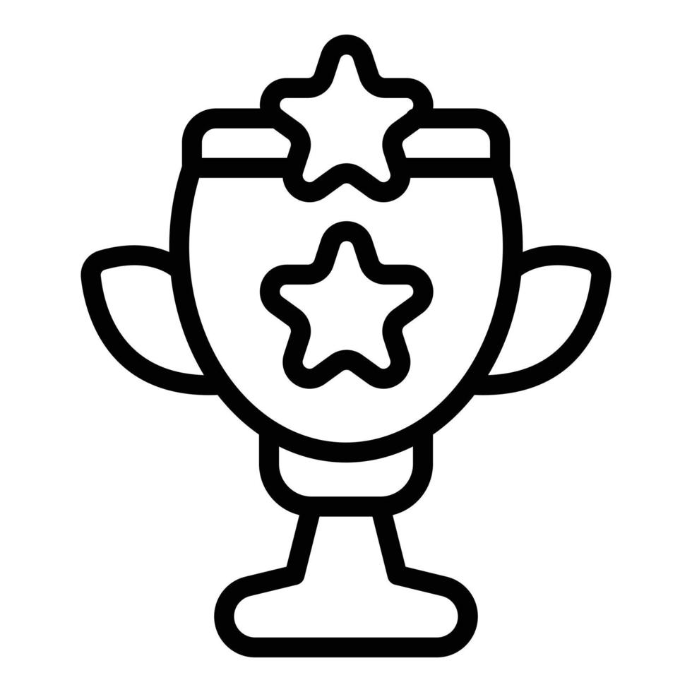 vinnare trofén ikon översikt vektor. tilldela kopp vektor