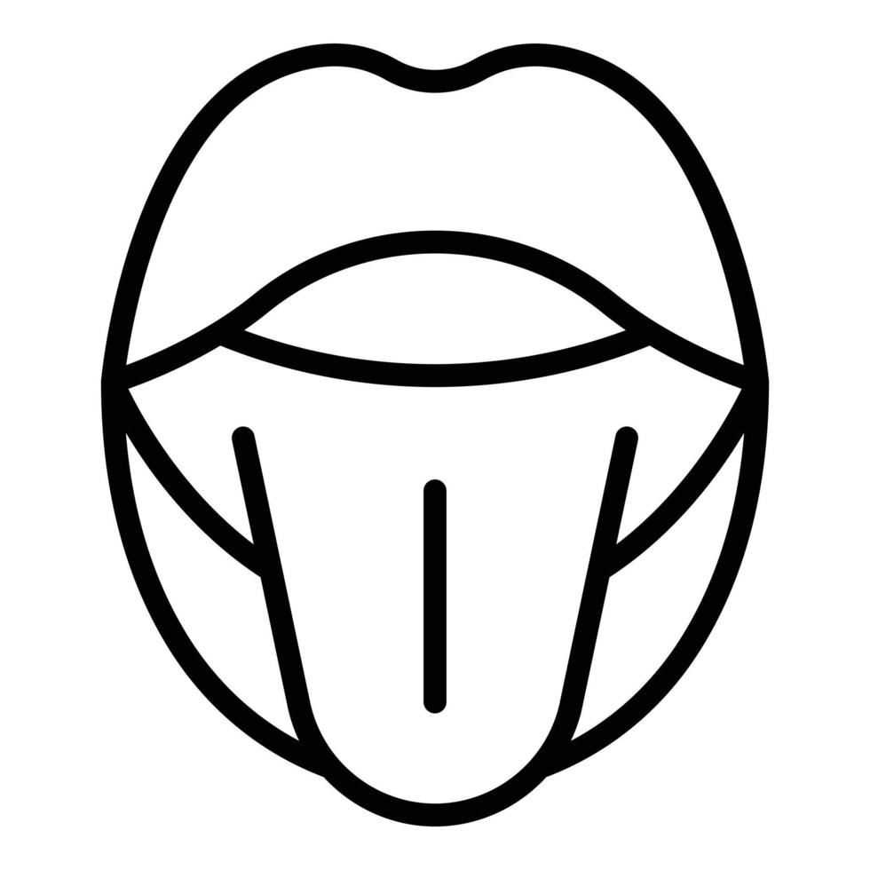 Mund-Animations-Icon-Umrissvektor. Lippen Aussprache vektor