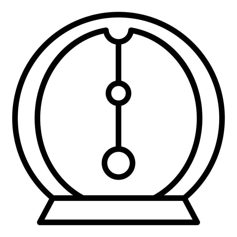 Energiependel Symbol Umrissvektor. Physik Auswirkungen vektor