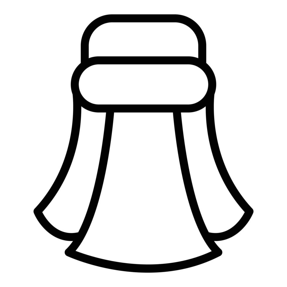Turban Kopftuch Symbol Umrissvektor. indischer pagdi vektor