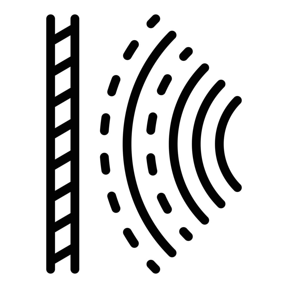 Audiosignal-Symbol, Umrissstil vektor