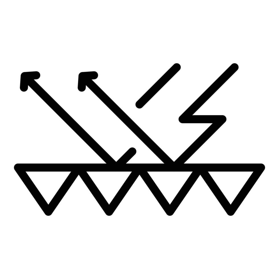 Symbol für Lärmschutzwand, Umrissstil vektor