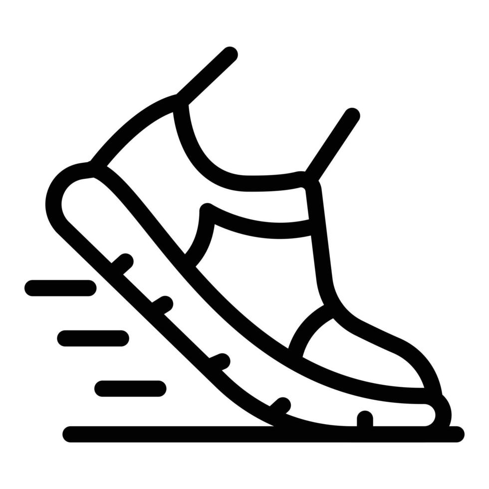 löpning sko ikon, översikt stil vektor