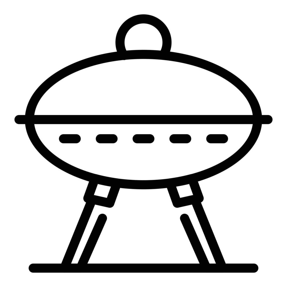 Picknick-Grill-Symbol, Umrissstil vektor