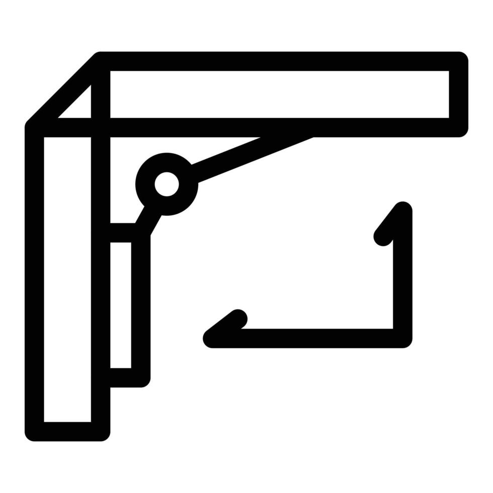 Symbol für automatische Lüftungsabdeckung, Umrissstil vektor
