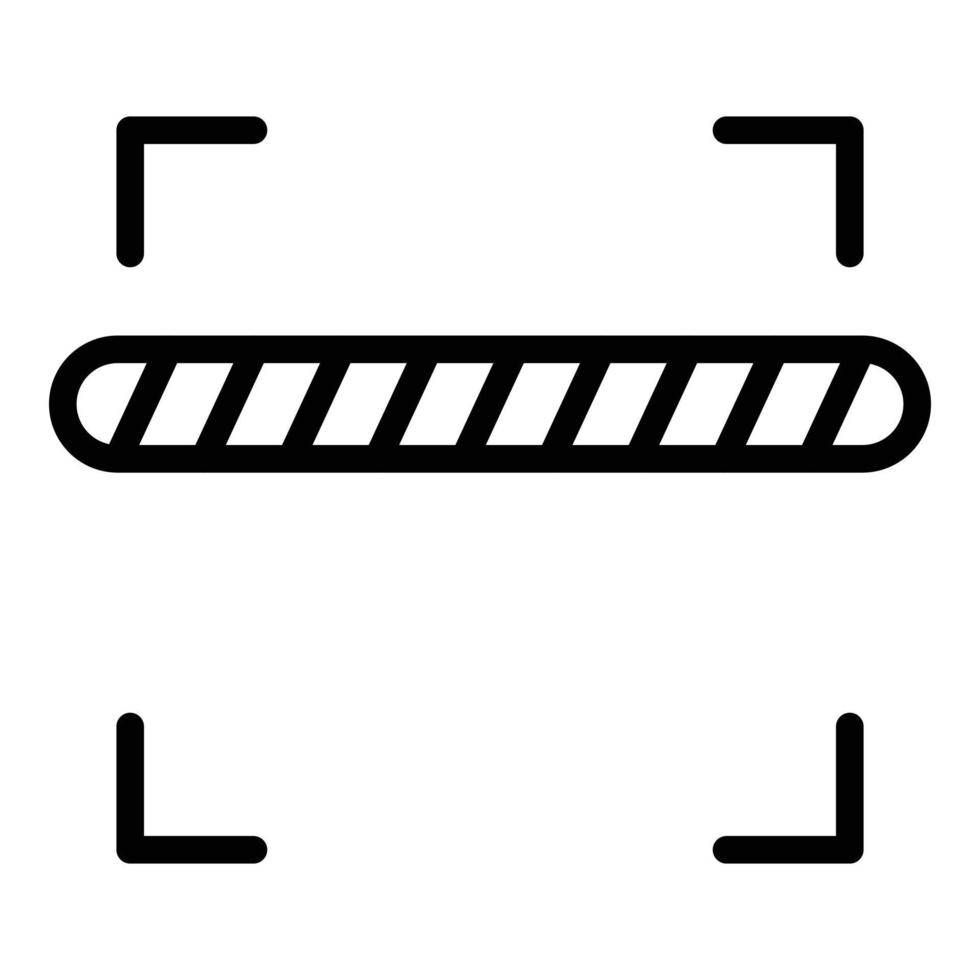 Barcode-Symbol-Umrissvektor lesen. QR-Scanner vektor