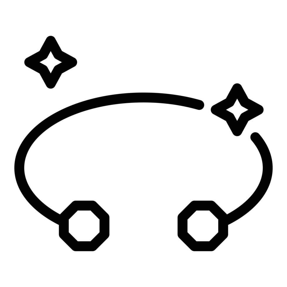 Manschettenarmband-Symbol, Umrissstil vektor