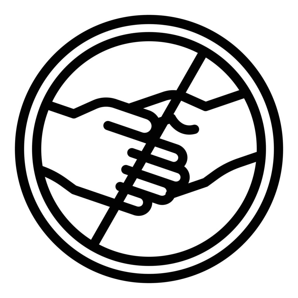 kein Handshake-Symbol, Umrissstil vektor