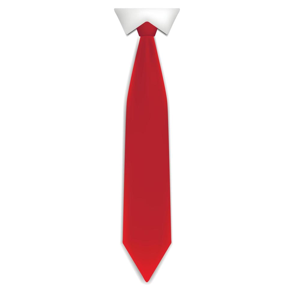 rotes Krawattensymbol, realistischer Stil vektor