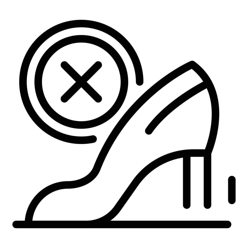 Symbol für den Lieferservice für Schuhe, Umrissstil vektor