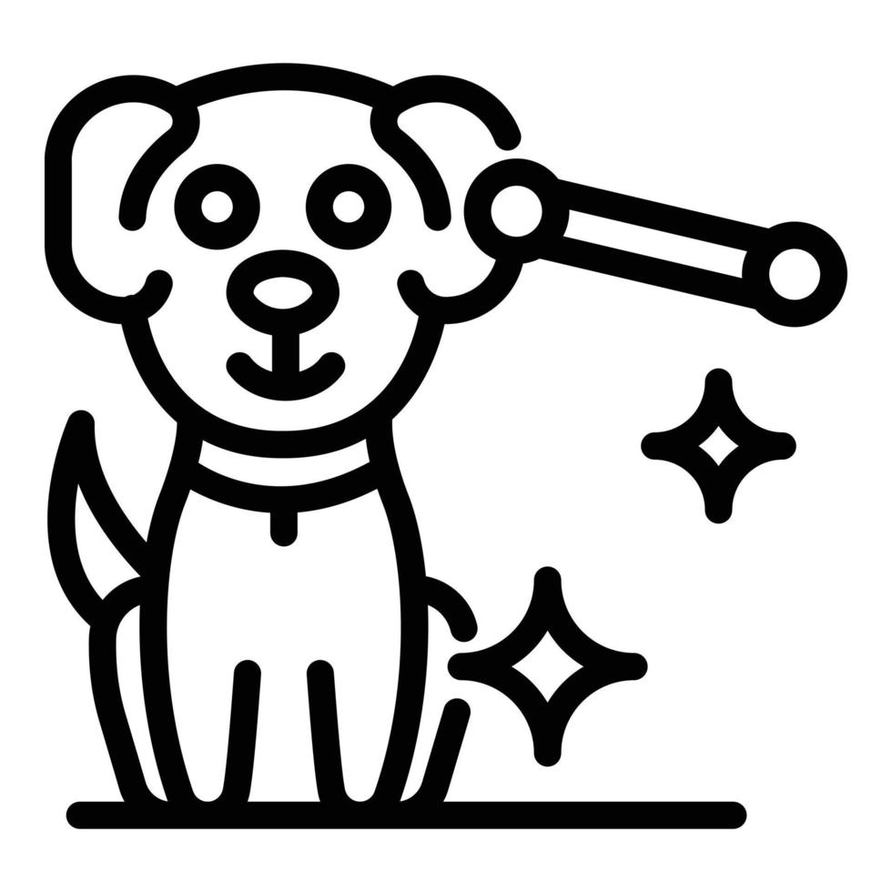 Groomer-Hundesymbol, Umrissstil vektor