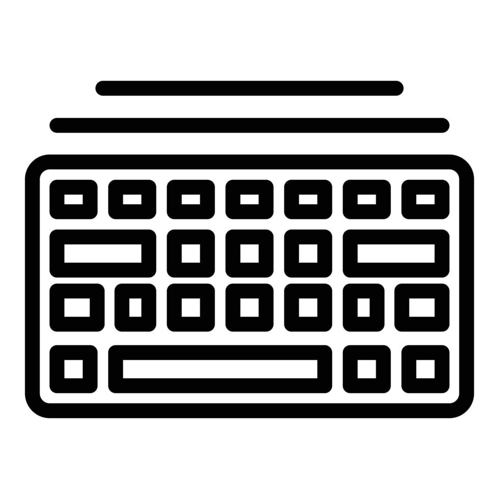 dator tangentbord ikon, översikt stil vektor