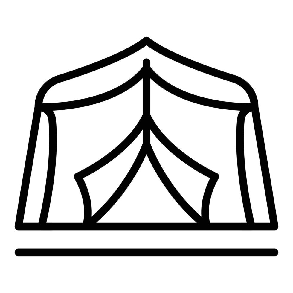 trädgård tält ikon översikt vektor. paviljong tält vektor