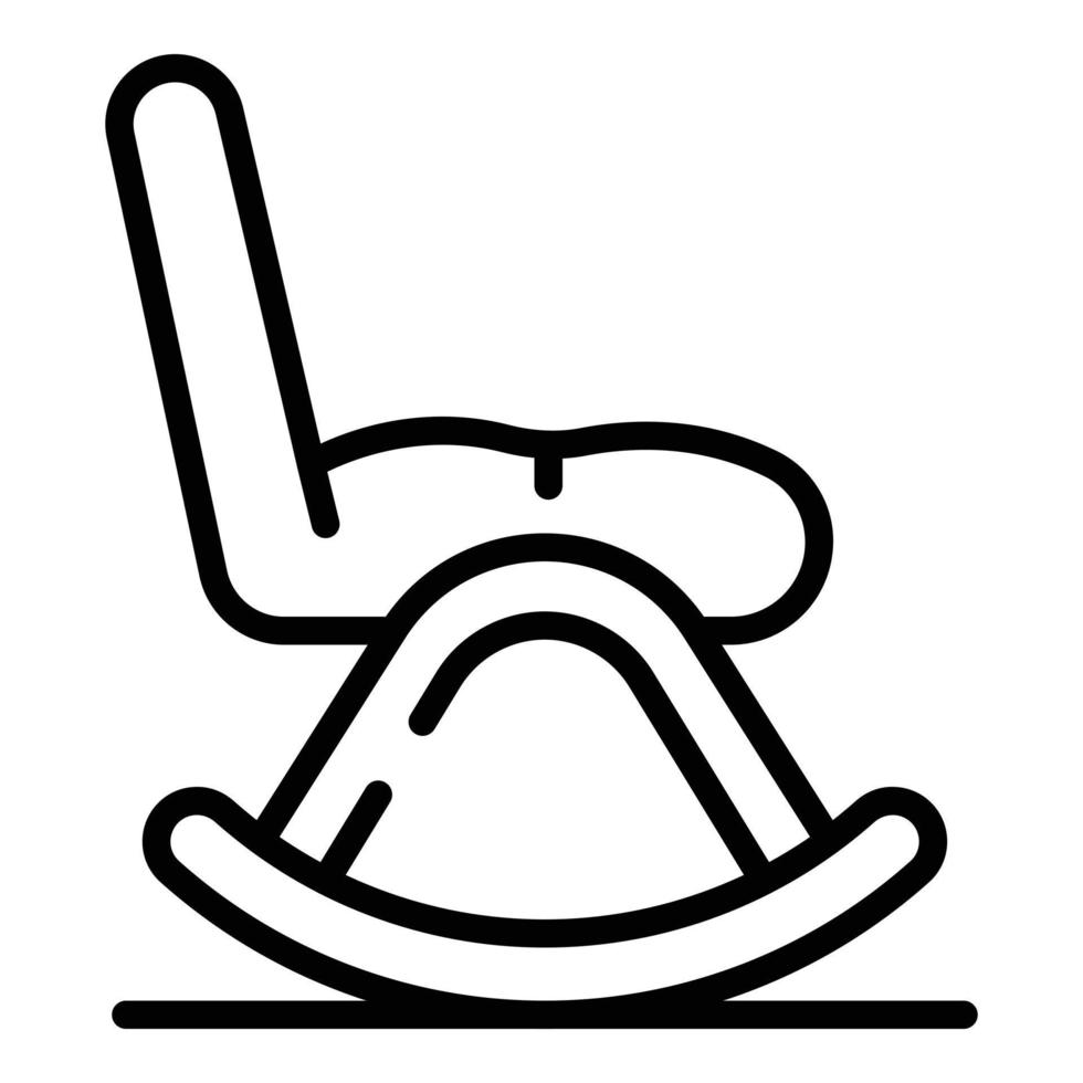 mjuk gungande stol ikon översikt vektor. koppla av gunga vektor