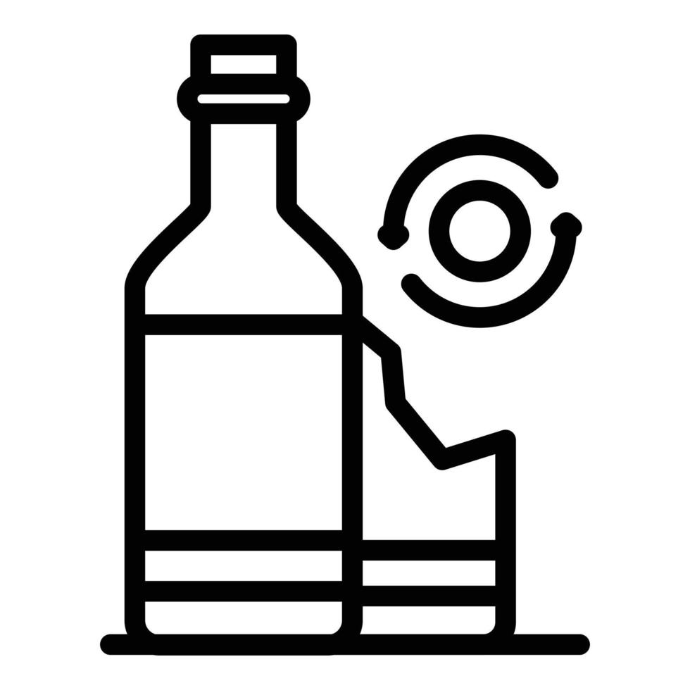 Glasrecycling-Symbol, Umrissstil vektor