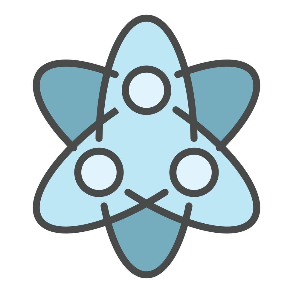 Atom-Symbol Farbumrissvektor vektor