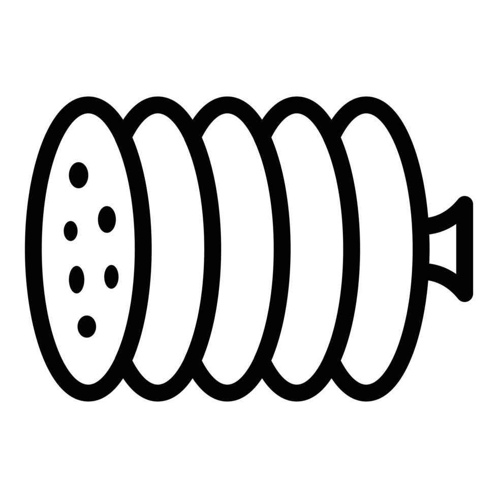 Marktwurst-Symbol, Umrissstil vektor