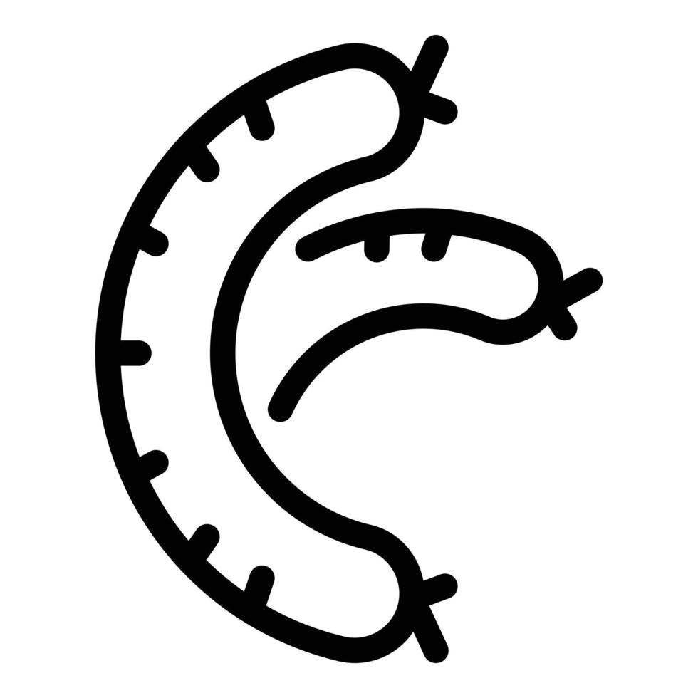 Bratwurst-Symbol, Umrissstil vektor