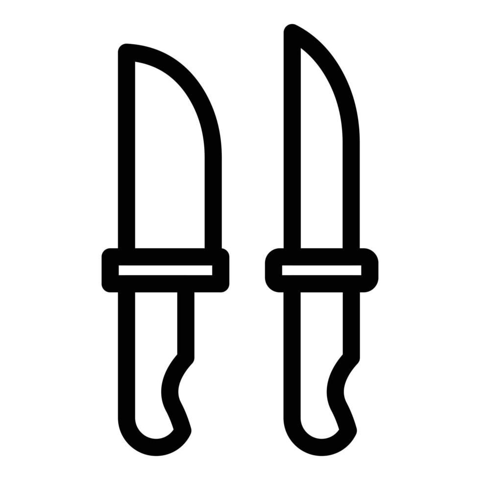 Symbol für Fleischmesser zu Hause, Umrissstil vektor