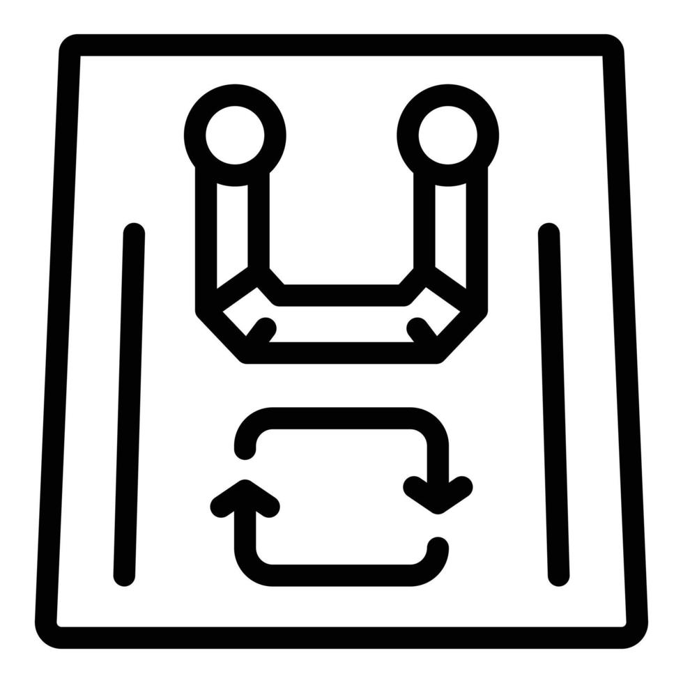 Öko-Recyclingbeutel-Symbol, Umrissstil vektor