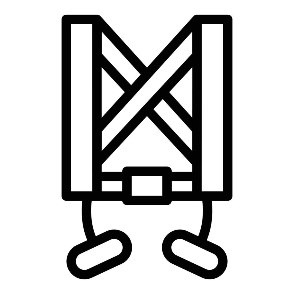 Symbol für Kletterausrüstung, Umrissstil vektor
