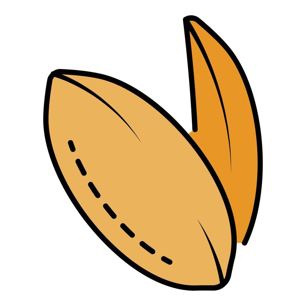 Erdnuss-Symbol Farbumrissvektor vektor