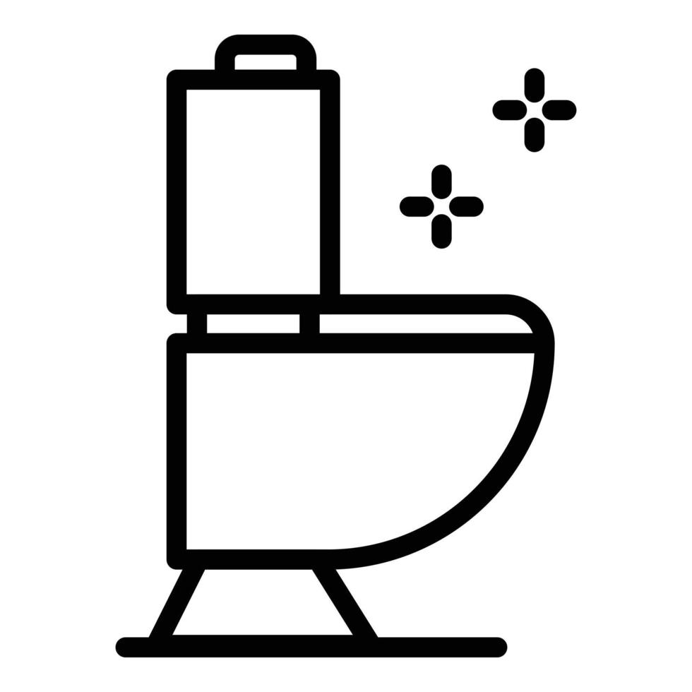 toalett panorera ikon, översikt stil vektor