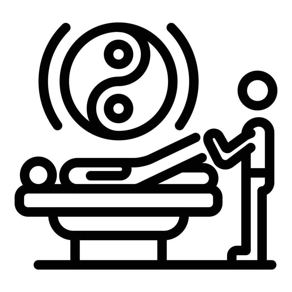 Fußmassage-Symbol, Umrissstil vektor