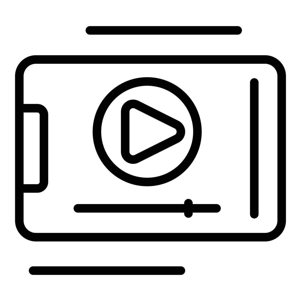 video klämma på smartphone ikon, översikt stil vektor