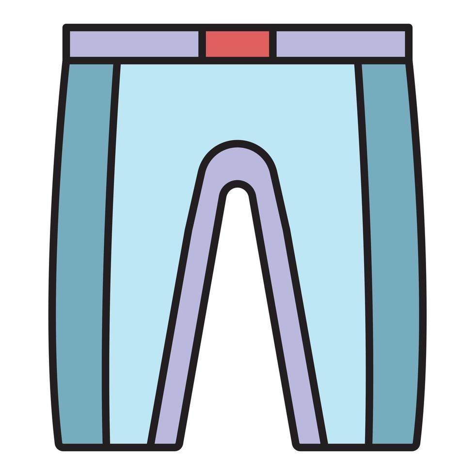 Tauchhose Symbol Farbe Umriss Vektor