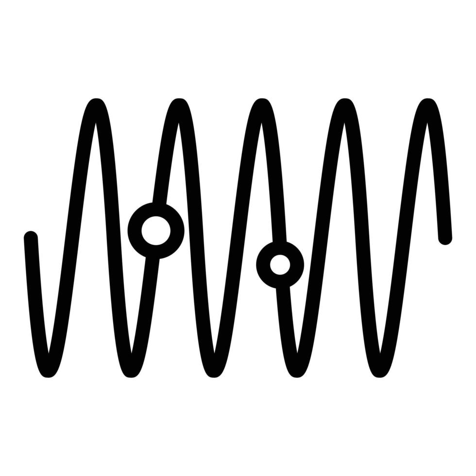 Spiralbewegung des Partikelsymbols, Umrissstil vektor