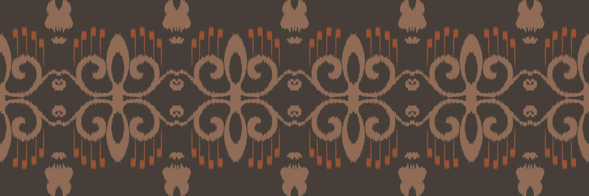 Batik Textil Ikat oder Ikat Vektor nahtloses Muster digitales Vektordesign für den Druck Saree Kurti Borneo Stoffrand Pinselsymbole Farbfelder Baumwolle