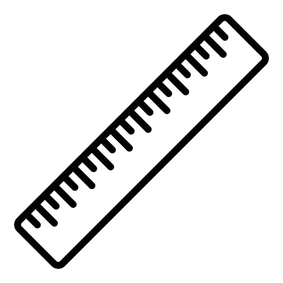 Linealsymbol messen, Umrissstil vektor