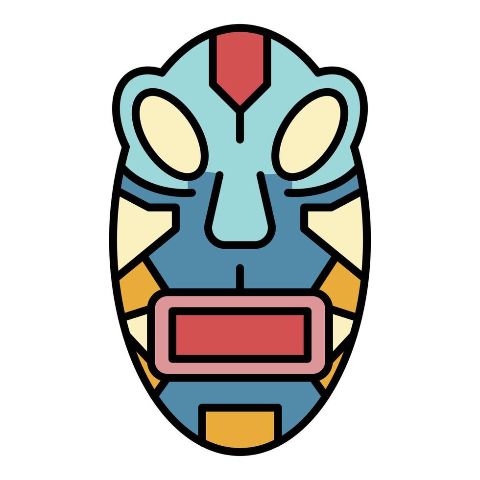 Maya-Idol-Symbol Farbumrissvektor vektor