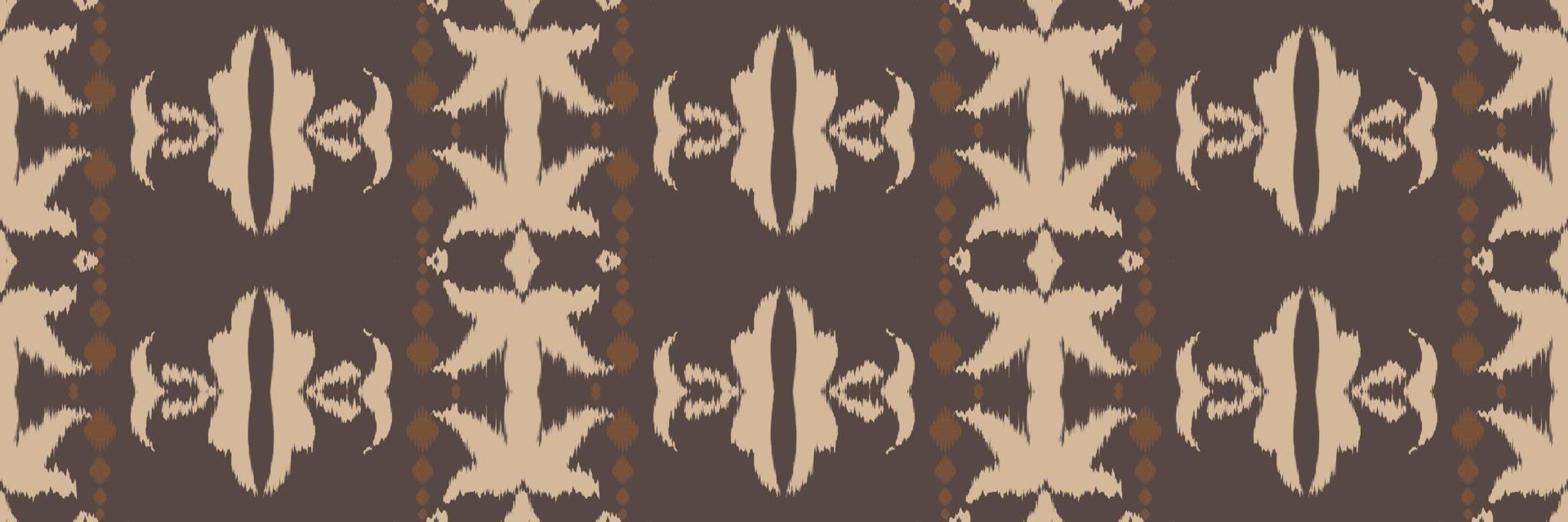 Batik-Textil-Ikat-Rahmen, nahtloses Muster, digitales Vektordesign für den Druck, Saree, Kurti, Borneo, Stoffrand, Pinselsymbole, Musterdesigner vektor