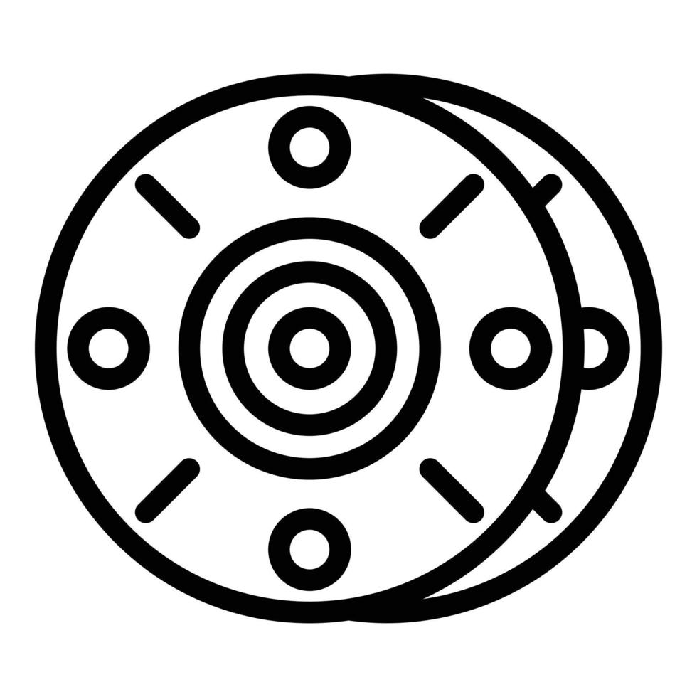 Fischerrollen-Symbol, Umrissstil vektor