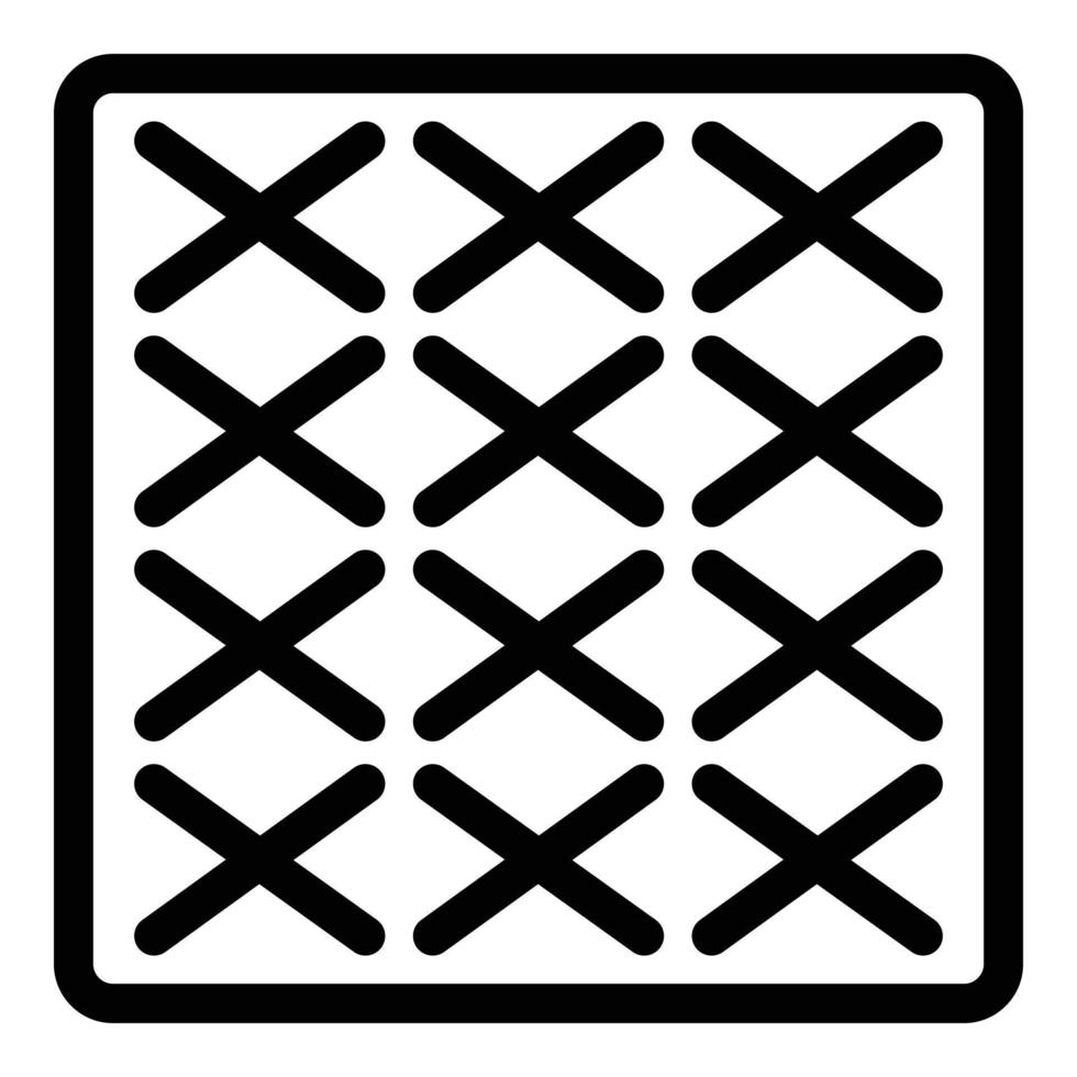 Symbol für Oberflächenpflasterung, Umrissstil vektor