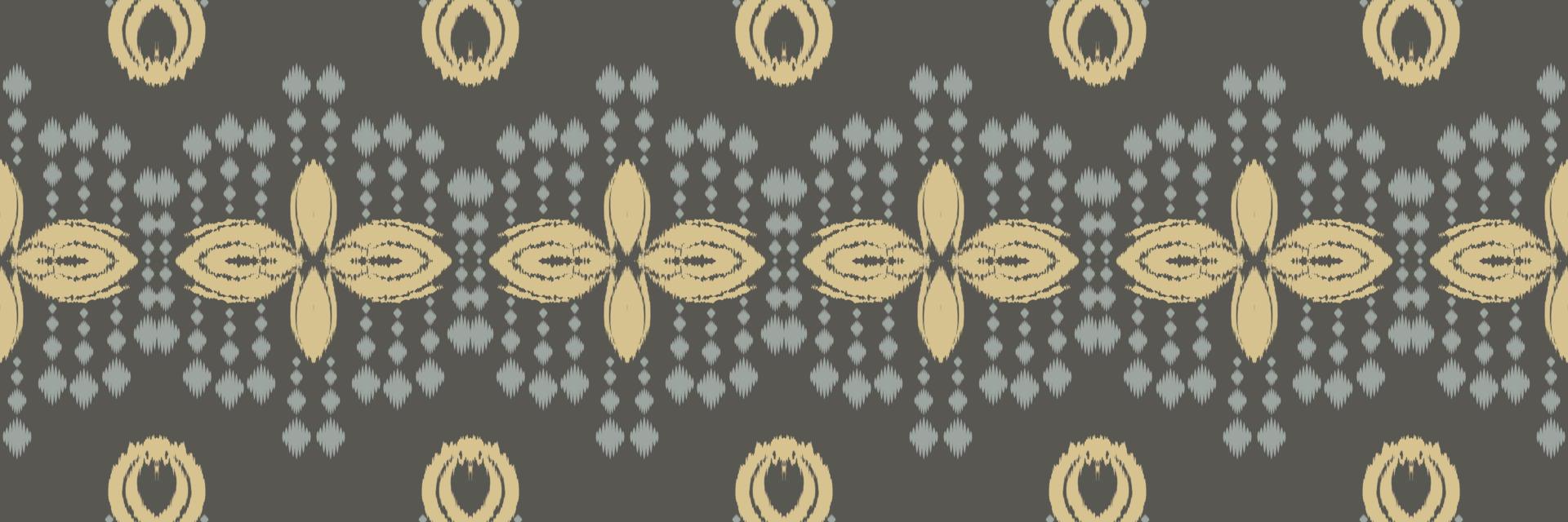 Batik-Textil ethnisches Ikat-Dreieck nahtloses Muster digitales Vektordesign für den Druck Saree Kurti Borneo Stoffrand Pinselsymbole Farbfelder Baumwolle vektor