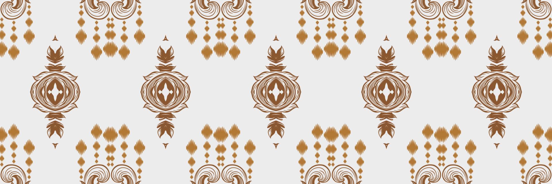 ikat gräns stam- afrikansk sömlös mönster. etnisk geometrisk ikkat batik digital vektor textil- design för grafik tyg saree mughal borsta symbol strängar textur kurti kurtis kurtas