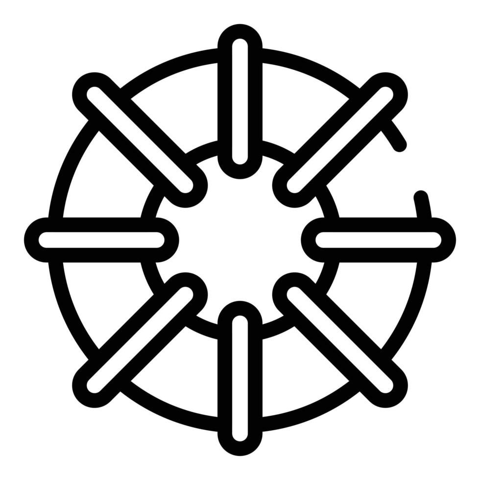 Sonnenschirm-Symbol, Umrissstil vektor