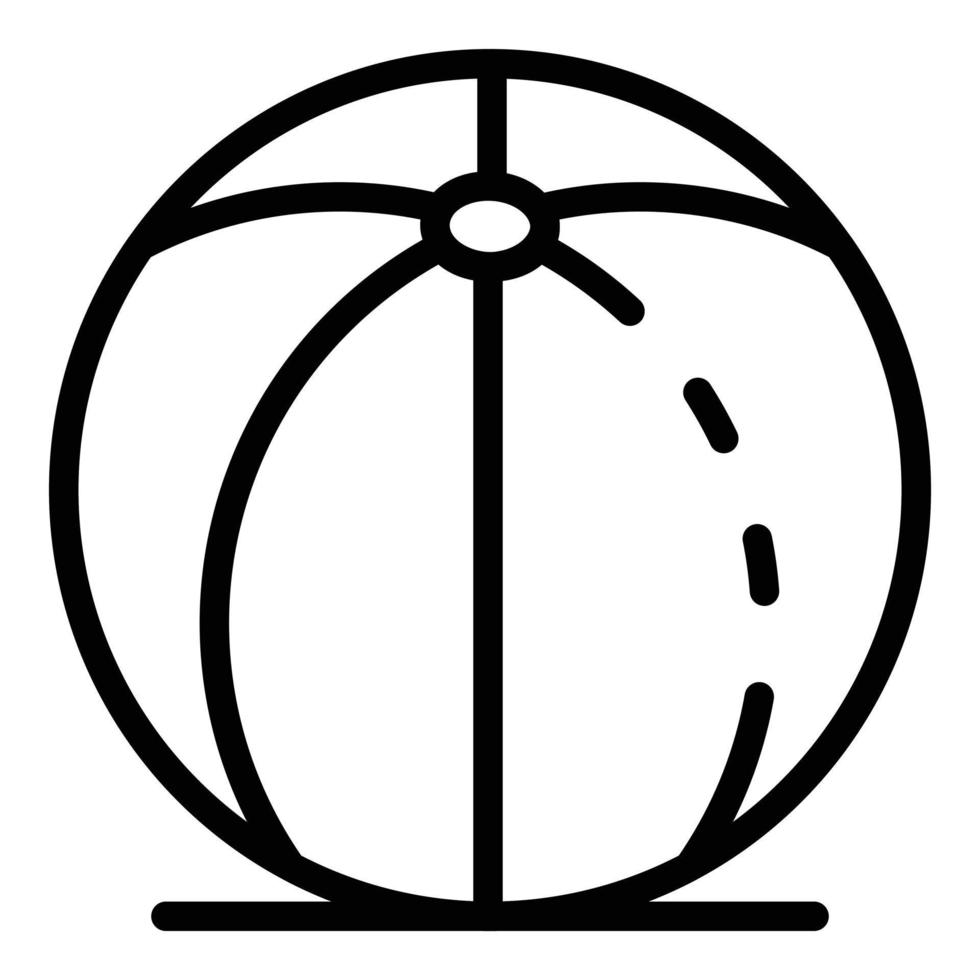 Beach-Kid-Ball-Symbol, Outline-Stil vektor