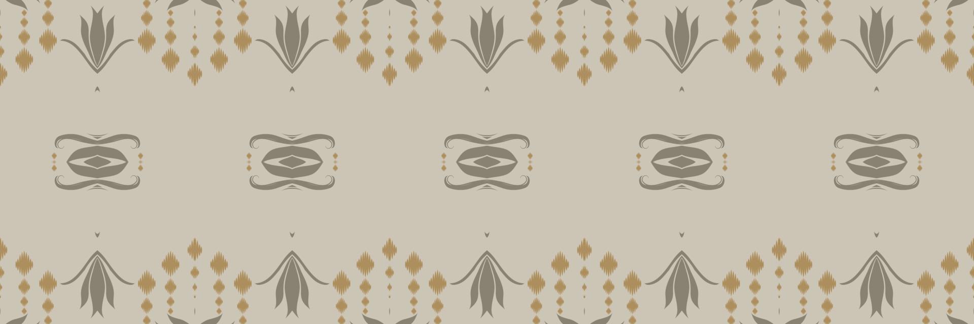 ikat gräns stam- sparre sömlös mönster. etnisk geometrisk batik ikkat digital vektor textil- design för grafik tyg saree mughal borsta symbol strängar textur kurti kurtis kurtas