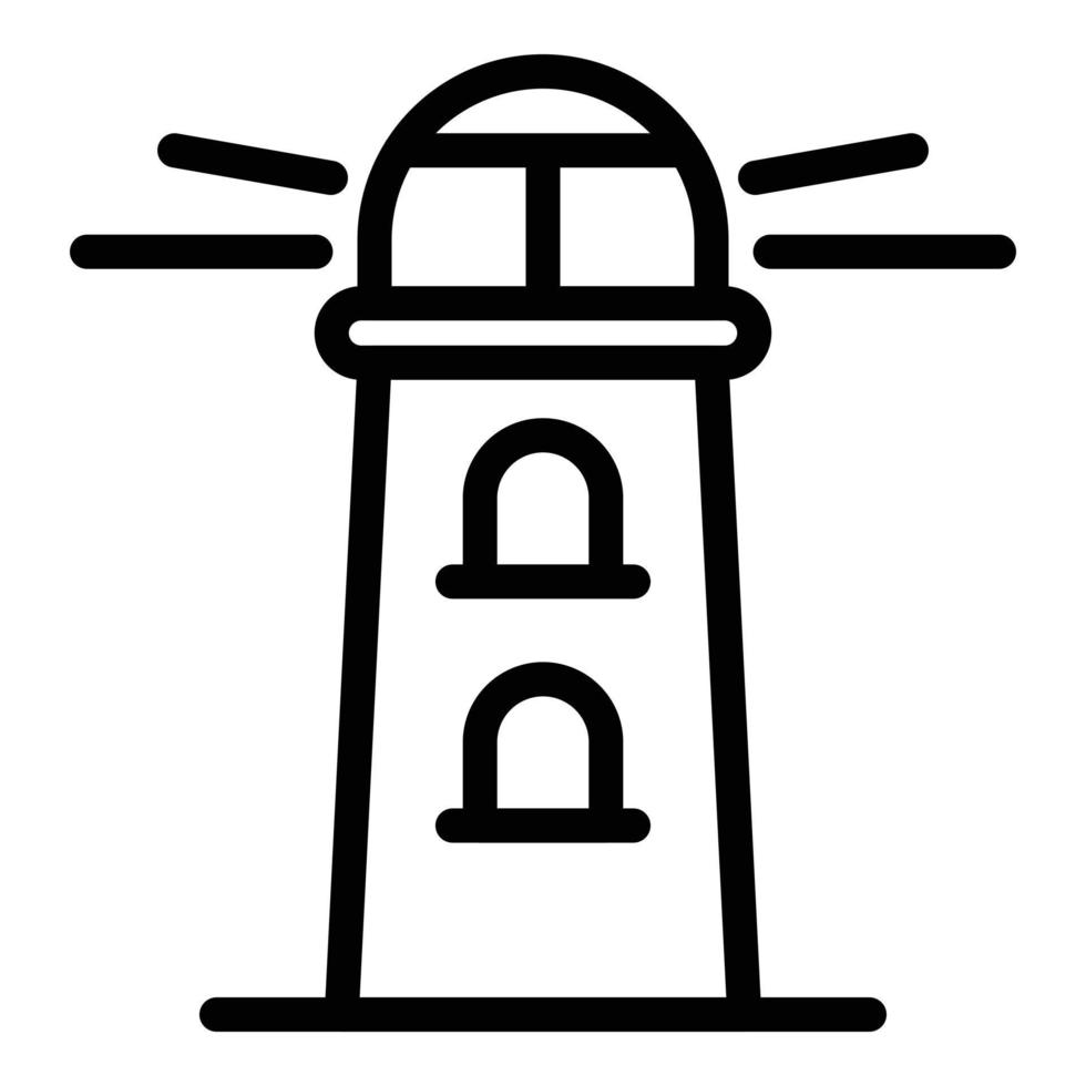 Leuchtturm-Symbol, Umrissstil vektor